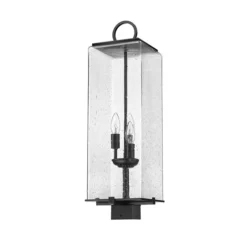 Z-lite Sana 3-Light 26.25-in Black Modern/contemporary Light Post Lantern -Globe Lite Shop 331069568 AlternateImage4 l