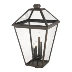 Z-lite Talbot 4-Light 34.25-in Oil Rubbed Bronze Traditional Light Post Lantern