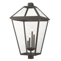 Z-lite Talbot 4-Light 34.25-in Oil Rubbed Bronze Traditional Light Post Lantern -Globe Lite Shop 331069573 MainImage 001 l