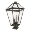 Z-lite Talbot 4-Light 36.75-in Oil Rubbed Bronze Traditional Light Post Lantern