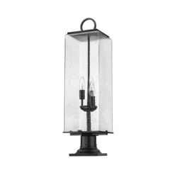 Z-lite Sana 3-Light 28.5-in Black Modern/contemporary Post Light