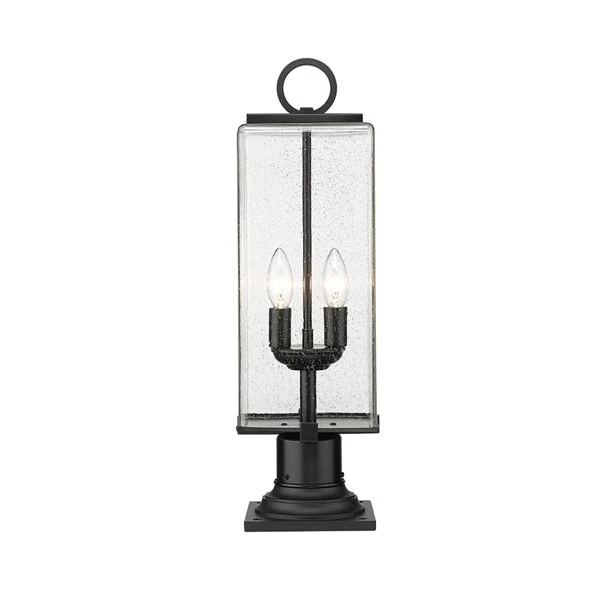 Z-lite Sana 2-Light 22.25-in Black Modern/contemporary Post Light 5 Z-lite Sana 2-Light 22.25-in Black Modern/contemporary Post Light - Image 5