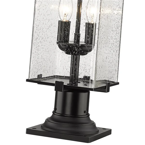 Z-lite Sana 2-Light 22.25-in Black Modern/contemporary Post Light 3 Z-lite Sana 2-Light 22.25-in Black Modern/contemporary Post Light - Image 3