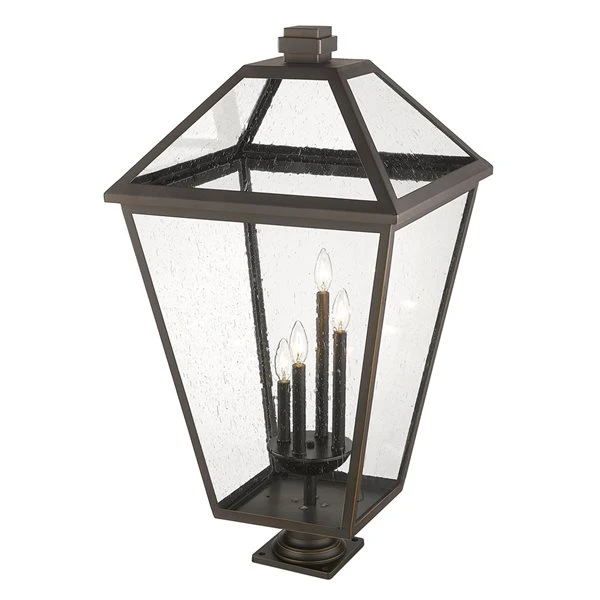 Z-lite Talbot 4-Light 36.75-in Oil Rubbed Bronze Traditional Post Light 4 Z-lite Talbot 4-Light 36.75-in Oil Rubbed Bronze Traditional Post Light - Image 4