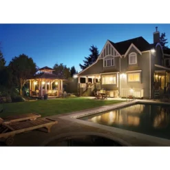 Halo 110-Degree White Motion Activated Sensor Outdoor Security Flood Light -Globe Lite Shop 332003698 AlternateImage4 l