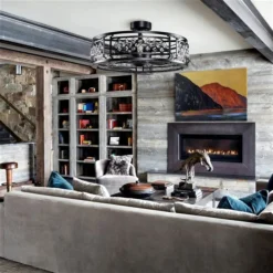 Parrot Uncle 27-in 3-Blade Black Indoor Downrod Mount Ceiling Fan (Remote Control Included) -Globe Lite Shop 332004814 AlternateImage2 l