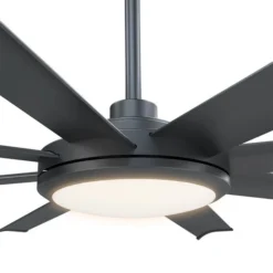 Parrot Uncle 60-in 8-Blade Black Indoor Downrod Mount Ceiling Fan (Remote Control Included) -Globe Lite Shop 332004815 AlternateImage4 l