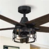 Parrot Uncle 52-in 5-Blade Dark Brown Indoor Downrod Mount Ceiling Fan(Remote Control Included)