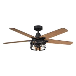 Parrot Uncle 52-in 5-Blade Dark Brown Indoor Downrod Mount Ceiling Fan(Remote Control Included) -Globe Lite Shop 332004817 AlternateImage4 l