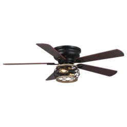 Parrot Uncle 48-in 5-Blade Brown Indoor Flush Mount Ceiling Fan (Remote Control Included) -Globe Lite Shop 332004818 AlternateImage3 l