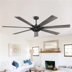 Parrot Uncle 72-in 7-Blade Brown Indoor Downrod Mount Ceiling Fan (Remote Control Included) -Globe Lite Shop 332004824 AlternateImage4 l