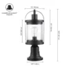 Globe Electric Zeke 19-in 1-Light Matte Black Post Light Fixture