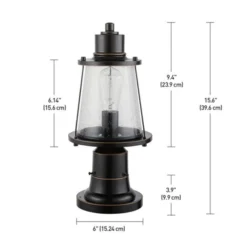 Globe Electric Charlie 16-in 1-Light Oil Rubbed Bronze Post Light Fixture -Globe Lite Shop 332009372 AlternateImage3 l
