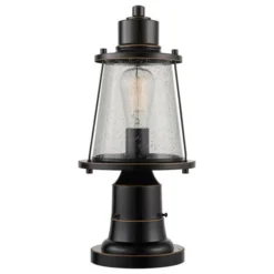 Globe Electric Charlie 16-in 1-Light Oil Rubbed Bronze Post Light Fixture
