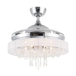 Parrot Uncle LED Indoor Chrome Retractable Ceiling Fan With Light Kit And Remote 42-in -Globe Lite Shop 332009761 AlternateImage3 l