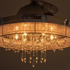 Parrot Uncle LED Indoor Chrome Retractable Ceiling Fan With Light Kit And Remote 42-in -Globe Lite Shop 332009761 AlternateImage4 l