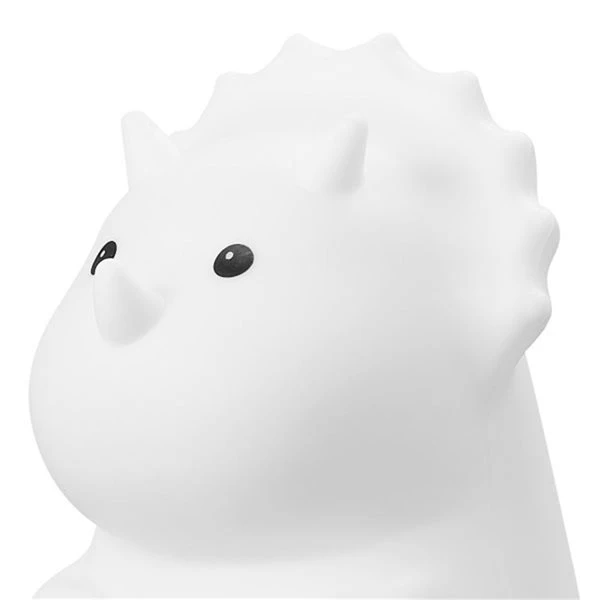 Globe Electric Terry Triceratops Multicolor Changing Integrated LED Rechargeable Silicone Night Light Lamp - White 5 Globe Electric Terry Triceratops Multicolor Changing Integrated LED Rechargeable Silicone Night Light Lamp - White - Image 5