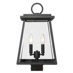 Z-Lite Black Broughton 2-Light Outdoor Post Mount Fixture -Globe Lite Shop 332012251 AlternateImage1 l