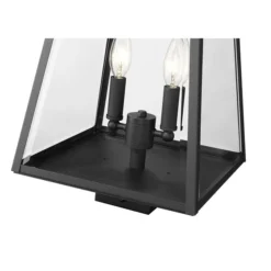 Z-Lite Black Broughton 2-Light Outdoor Post Mount Fixture