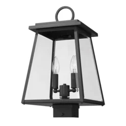 Z-Lite Black Broughton 2-Light Outdoor Post Mount Fixture -Globe Lite Shop 332012251 AlternateImage4 l