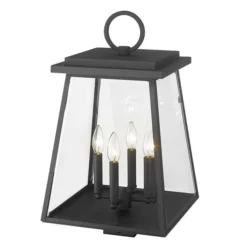 Z-Lite Black Broughton 4-Light Outdoor Post Mount Fixture