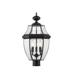 Z-Lite Black Westover 3-Light Outdoor Post Mount Fixture -Globe Lite Shop 332012356 AlternateImage2 l