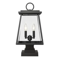 Z-Lite Black Broughton 2-Light Outdoor Pier Mounted Fixture -Globe Lite Shop 332012358 AlternateImage3 l