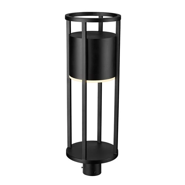 Z-Lite Black Luca 1-Light Outdoor Post Mount Fixture 5 Z-Lite Black Luca 1-Light Outdoor Post Mount Fixture - Image 5