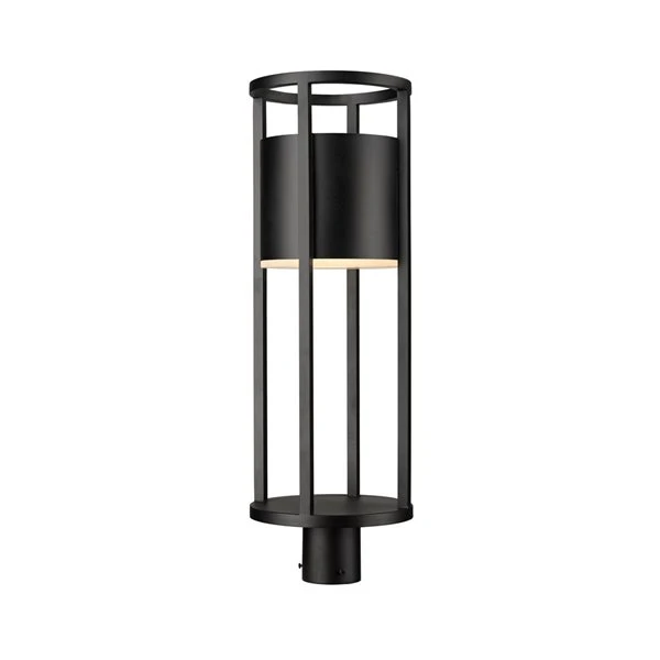 Z-Lite Black Luca 1-Light Outdoor Post Mount Fixture 2 Z-Lite Black Luca 1-Light Outdoor Post Mount Fixture - Image 2