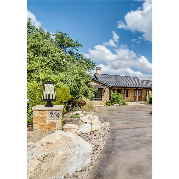 Z-Lite Black Broughton 4-Light Outdoor Pier Mounted Fixture 3 Z-Lite Black Broughton 4-Light Outdoor Pier Mounted Fixture - Image 3