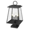 Z-Lite Black Broughton 4-Light Outdoor Pier Mounted Fixture