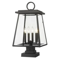 Z-Lite Black Broughton 4-Light Outdoor Pier Mounted Fixture 9 Z-Lite Black Broughton 4-Light Outdoor Pier Mounted Fixture -Globe Lite Shop 332012373 MainImage 001 l