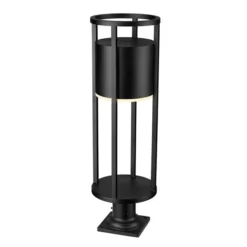 Z-Lite Black Luca 1-Light Outdoor Pier Mounted Fixture