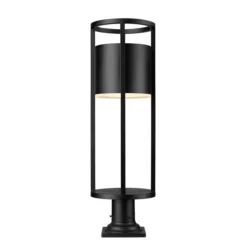 Z-Lite Black Luca 1-Light Outdoor Pier Mounted Fixture -Globe Lite Shop 332012392 AlternateImage4 l