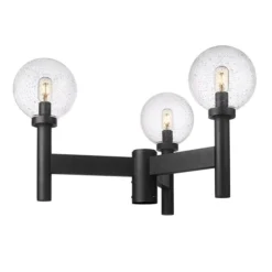 Z-Lite Black Laurent 3-Light Outdoor Post Mount Fixture -Globe Lite Shop 332012421 AlternateImage2 l