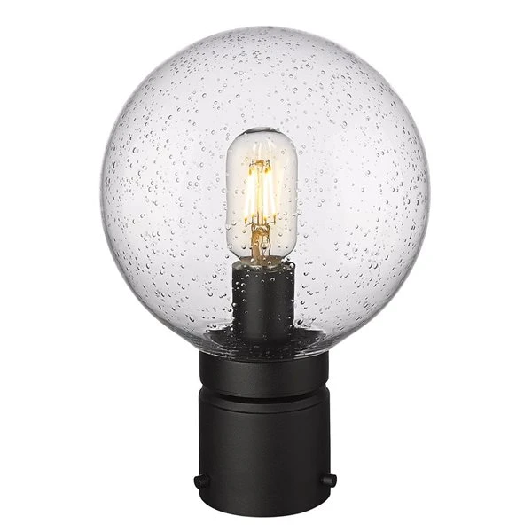 Z-Lite Black Laurent 1-Light Outdoor Post Mount Fixture 4 Z-Lite Black Laurent 1-Light Outdoor Post Mount Fixture - Image 4