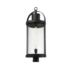 Z-Lite Black Roundhouse 1-Light Outdoor Post Mount Fixture -Globe Lite Shop 332012497 AlternateImage1 l