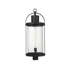 Z-Lite Black Roundhouse 1-Light Outdoor Post Mount Fixture