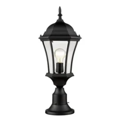 Z-Lite Black Wakefield 1-Light Outdoor Pier Mounted Fixture