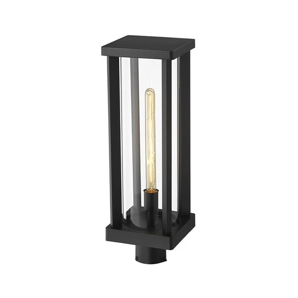 Z-Lite Black Glenwood 1-Light Outdoor Post Mount Fixture 1 Z-Lite Black Glenwood 1-Light Outdoor Post Mount Fixture