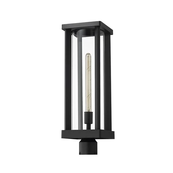 Z-Lite Black Glenwood 1-Light Outdoor Post Mount Fixture 5 Z-Lite Black Glenwood 1-Light Outdoor Post Mount Fixture - Image 5