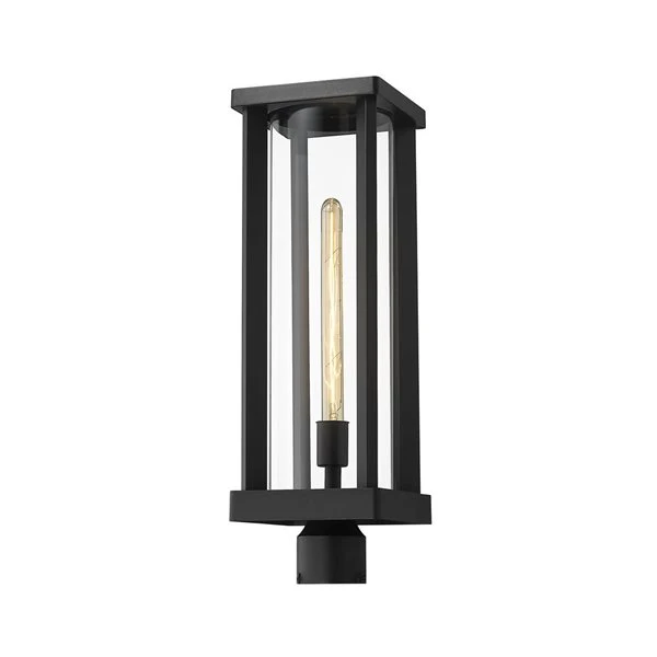 Z-Lite Black Glenwood 1-Light Outdoor Post Mount Fixture 4 Z-Lite Black Glenwood 1-Light Outdoor Post Mount Fixture - Image 4