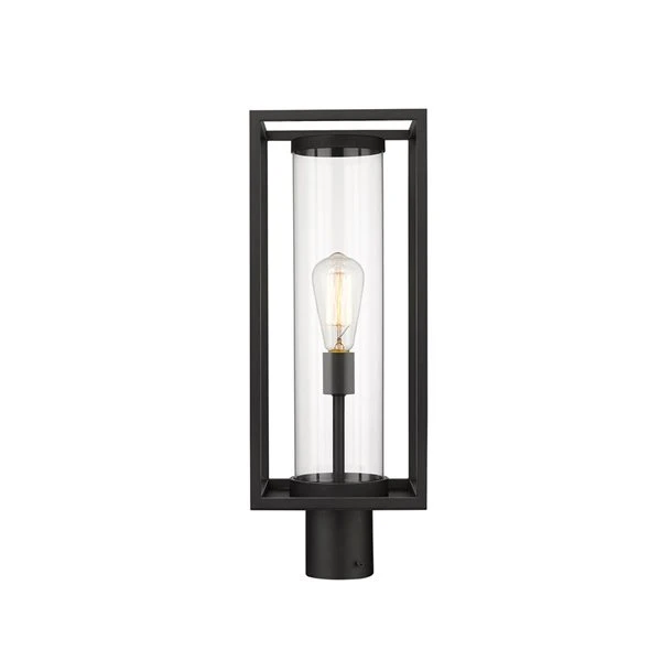 Z-Lite Black Dunbroch 1-Light Outdoor Post Mount Fixture 4 Z-Lite Black Dunbroch 1-Light Outdoor Post Mount Fixture - Image 4