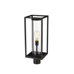 Z-Lite Black Dunbroch 1-Light Outdoor Post Mount Fixture