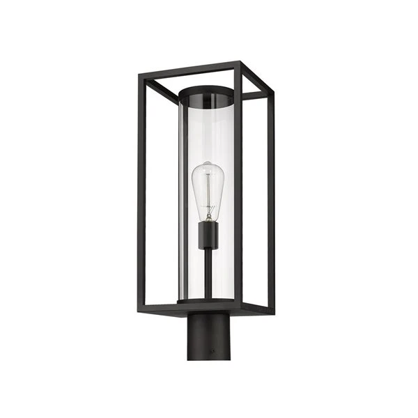 Z-Lite Black Dunbroch 1-Light Outdoor Post Mount Fixture 3 Z-Lite Black Dunbroch 1-Light Outdoor Post Mount Fixture - Image 3
