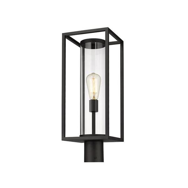 Z-Lite Black Dunbroch 1-Light Outdoor Post Mount Fixture 5 Z-Lite Black Dunbroch 1-Light Outdoor Post Mount Fixture - Image 5