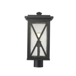 Z-Lite Black Brookside 1-Light Outdoor Post Mount Fixture