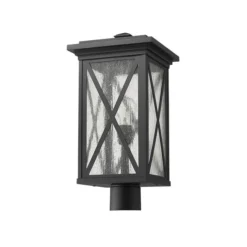 Z-Lite Black Brookside 1-Light Outdoor Post Mount Fixture -Globe Lite Shop 332012687 AlternateImage4 l