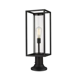 Z-Lite Black Dunbroch 1-Light Outdoor Pier Mounted Fixture