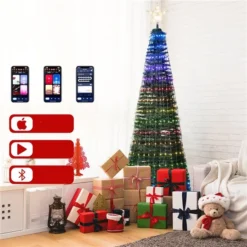 Costway 6.2-ft Pop-Up Pre-Lit Christmas Tree With 282 RGB LED Lights